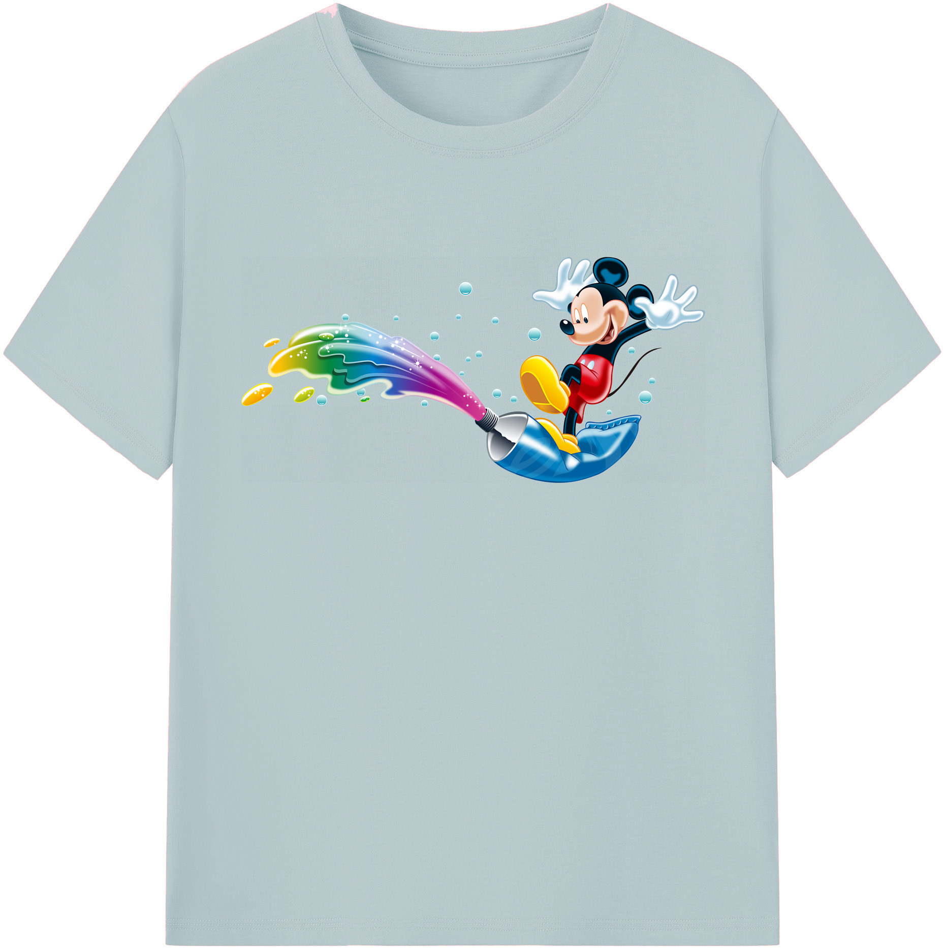 （画像用） ミッキーマウス Mickey Mouse 綿100％半袖Tシャツ（フロントプリント）
